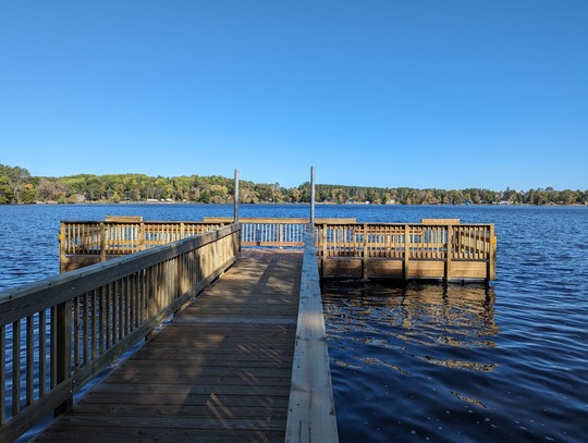 A pier on a lake