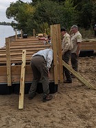 Construction of the pier