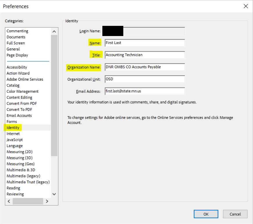 A screenshot of the form with required form fields highlighted