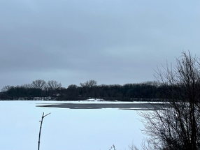 lake with open water in the middle