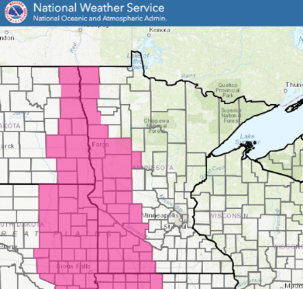 Red Flag Counties in Minnesota