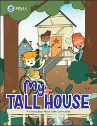 "My Tall House" coloring book cover 