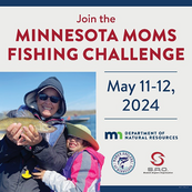 Minnesota Moms Fishing Challenge graphic with Student Anglers Association and Woman Anglers of MN included 