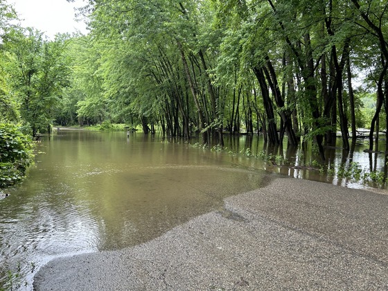 Flooding at Fort Snelling State Park