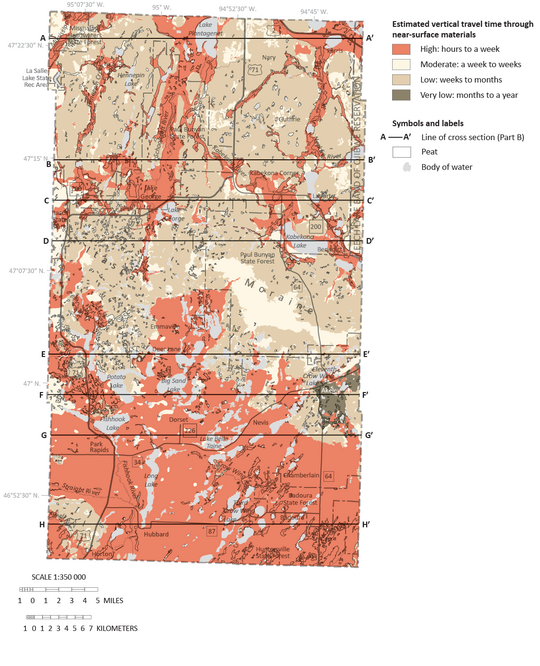 Hubbard County Groundwater Sensitivity map