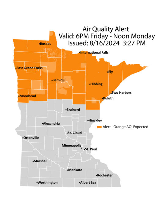 updated air quality alert map