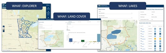 Map Page for three WHAF applications