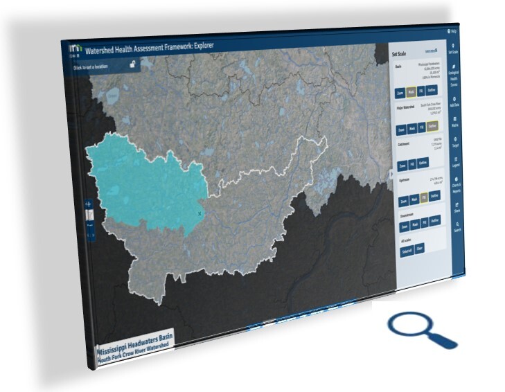 WHAF explorer map with magnifying glass