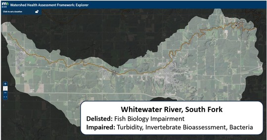 Remaining impairments on the South Fork Whitewater River