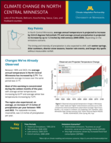 Sample page one of the pdf version of the Regional climate summary