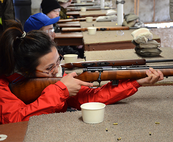 firearms safety students shooting at a range