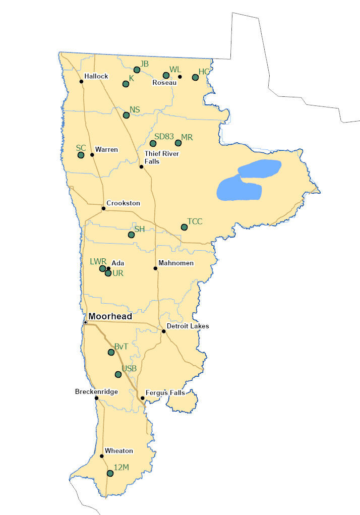 Area map of project teams