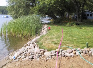 Riprap that doesn't meet what can be done without a DNR permit