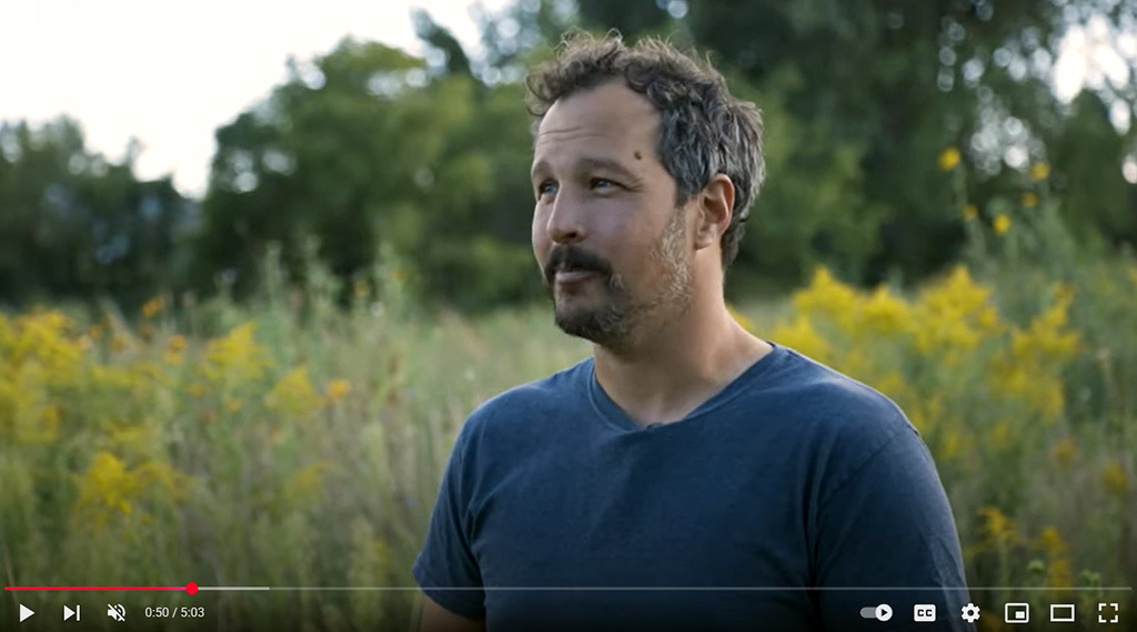 Private landowner talking about his native prairie