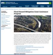 DNR Flood Hazard Mitigation web site clip