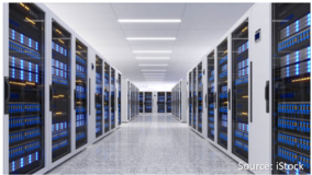 Data center interior view