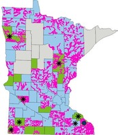 Map showing Status of FEMA Maps by county