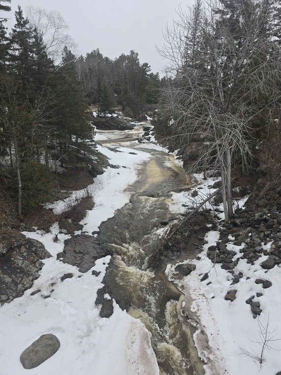 Lester River covered in Ice