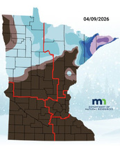 Snow depth map. 