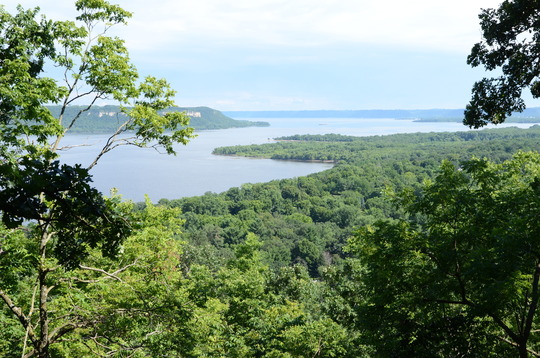 Photo taken from a bluff in Frontenac State Park overlooking Lake Pepin