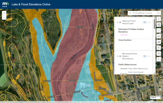 Sample LFEO screenshot of riverine area