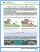 Screen shot of Basements and Lowest Floor Info Sheet page 1