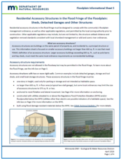 Screen shot of Residential Accessory Structures in Floodplain Info Sheet page 1