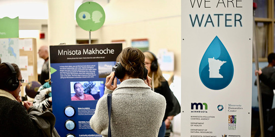 Photo of displays at a We Are Water event