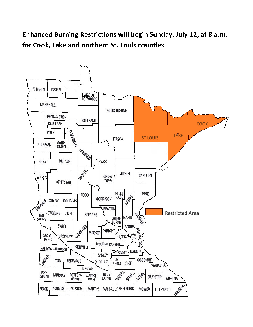 Map of restricted areas