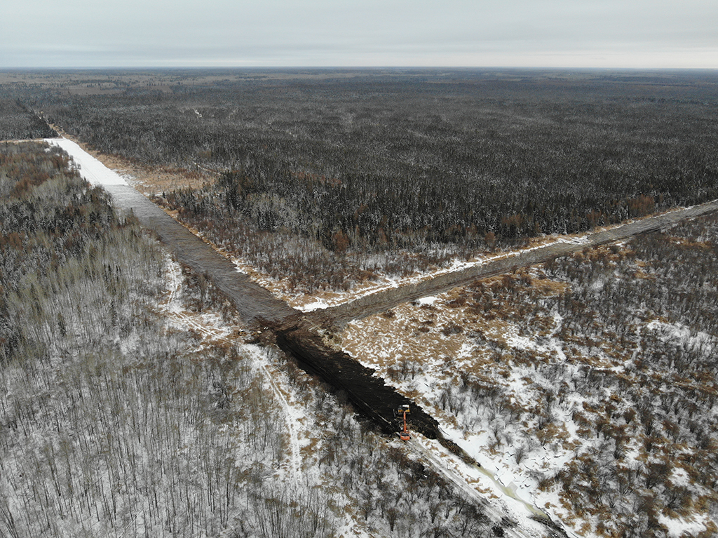 Aerial view of Sprague Creek Peatland SNA