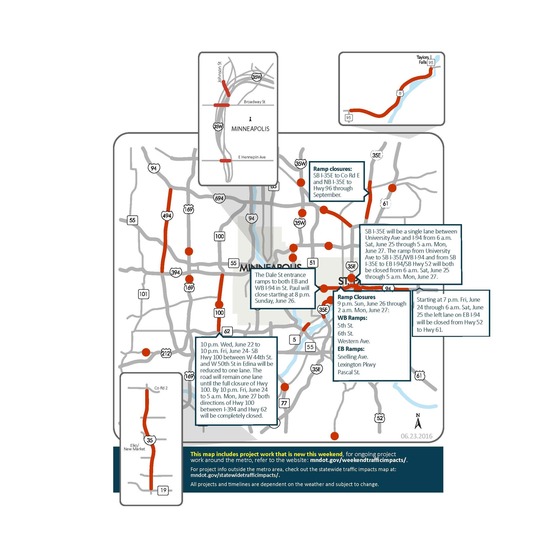 Weekend Traffic Impacts for June 24-26