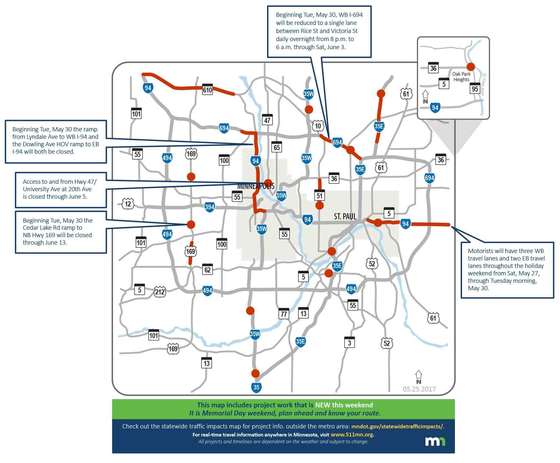 Metro Weekend Traffic Impacts: May 26-29