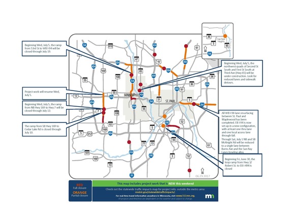 Metro Weekend Traffic Impacts: June 30-July 4