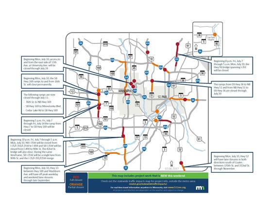 Metro Weekend Traffic Impacts: July 7-9