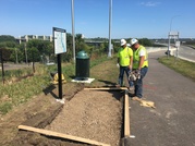 Upper Loop Trail workers on site
