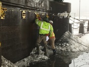 MnDOT crews working on Stillwater Lift Bridge
