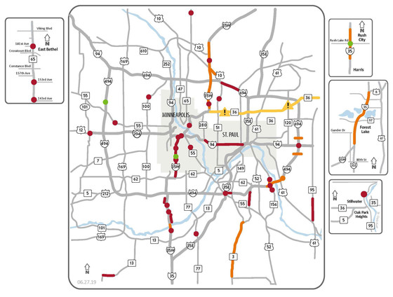 MnDOT Metro: Weekend Traffic Impacts June 28-30