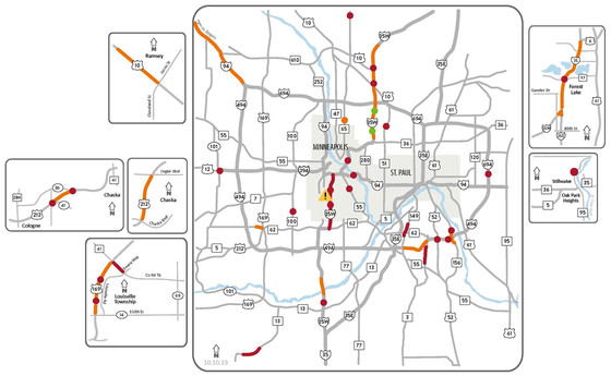 MnDOT Metro: Weekend Traffic Impacts Oct. 11-13
