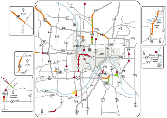 MnDOT Metro: Weekend Traffic Impacts Nov. 1-3