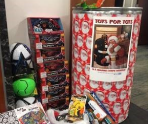 Toys for Tots bin