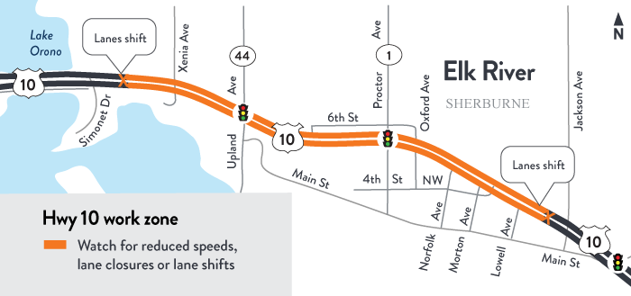 Project location map - Hwy 10 Elk River