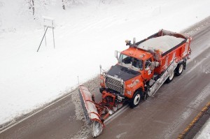 Snowplow on Minnesota road