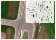 Aerial street shot of CSAH 28 in Hubbard County