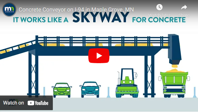 Concrete conveyor system video