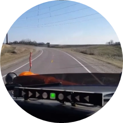 positioning light bar mounted on snowplow dashboard