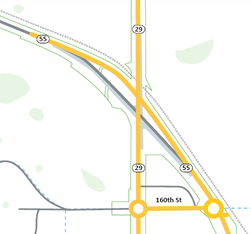 Glenwood overpass project map