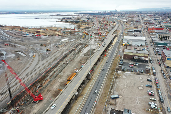 Twin Ports Interchange April 2022 Drone Photo