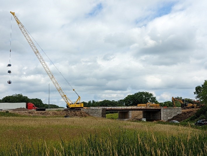 Hwy 52 SB bridge replacement over Hwy 60 EB.