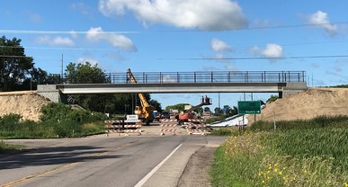View of bridge from below