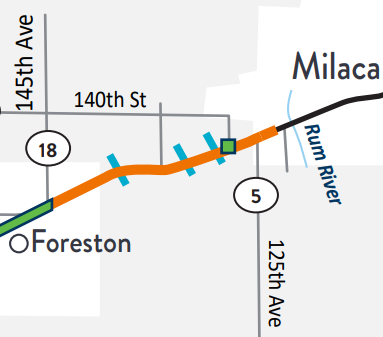 Map showing pipework locations